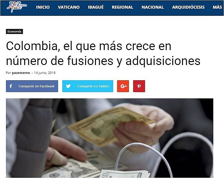 Colombia, el que ms crece en nmero de fusiones y adquisiciones